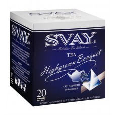 Черный чай в пирамидках для чайника Svay Highgrown Bouquet, 20 пирамидок по 4гр.