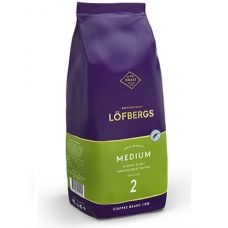 Кофе в зернах Lofbergs Medium Roast, 1кг, вакуумная упаковка